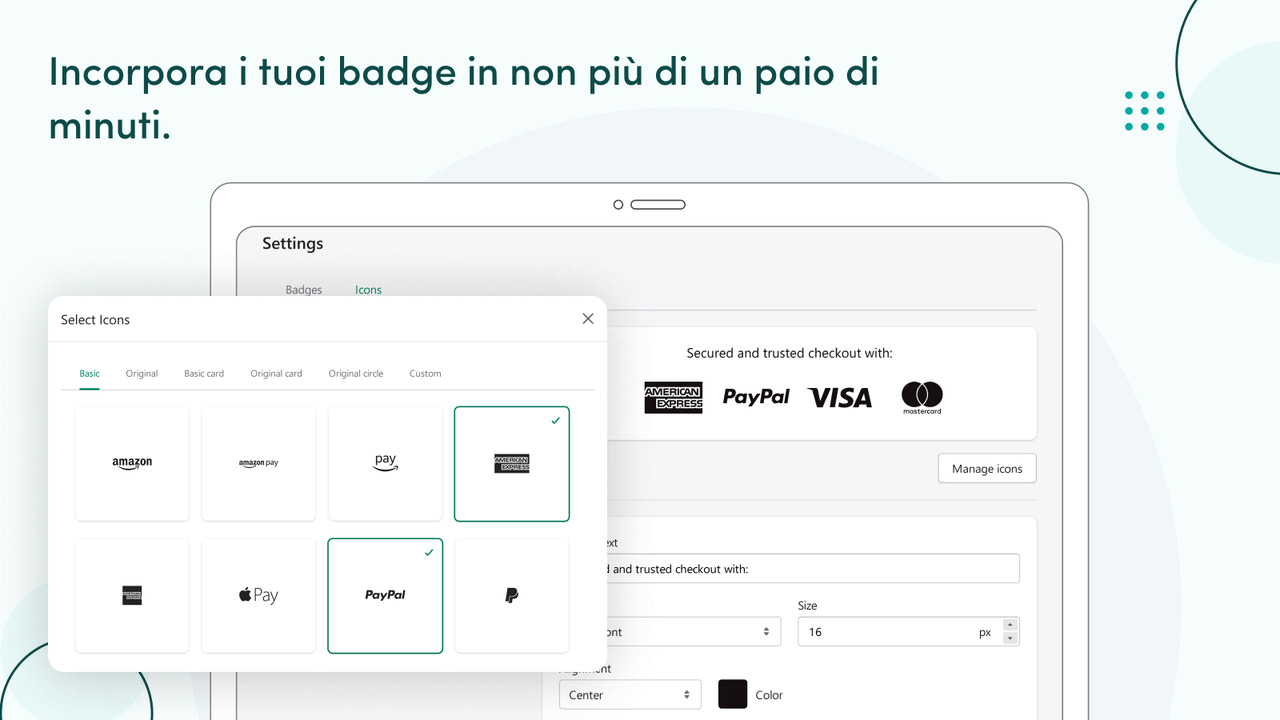 Incorporate i vostri badge in un paio di minuti.