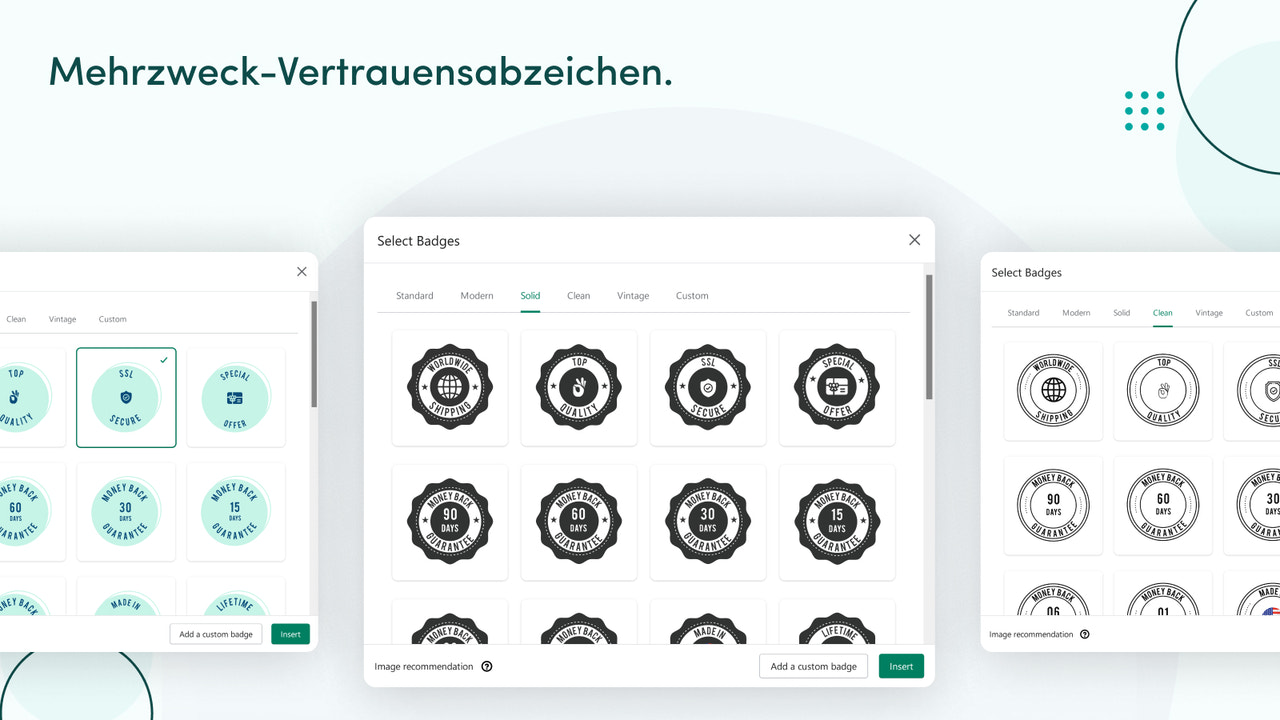 Trust Badges für mehr als einen Zweck.