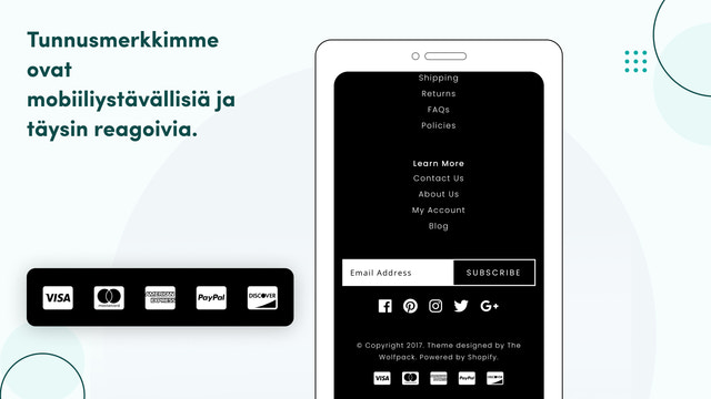 Luottamusmerkit toimivat mobiililla mukautuvat hyvin.