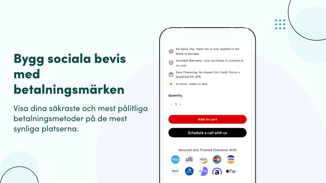 Bygg sociala bevis med betalningsmärken