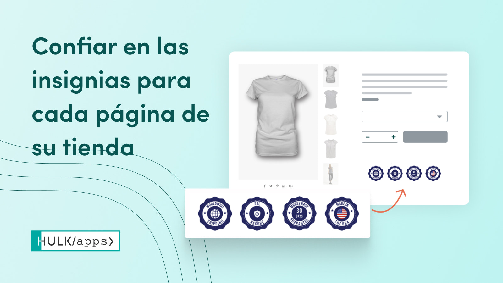 La aplicación Insignia de confianza de Shopify por HulkApps