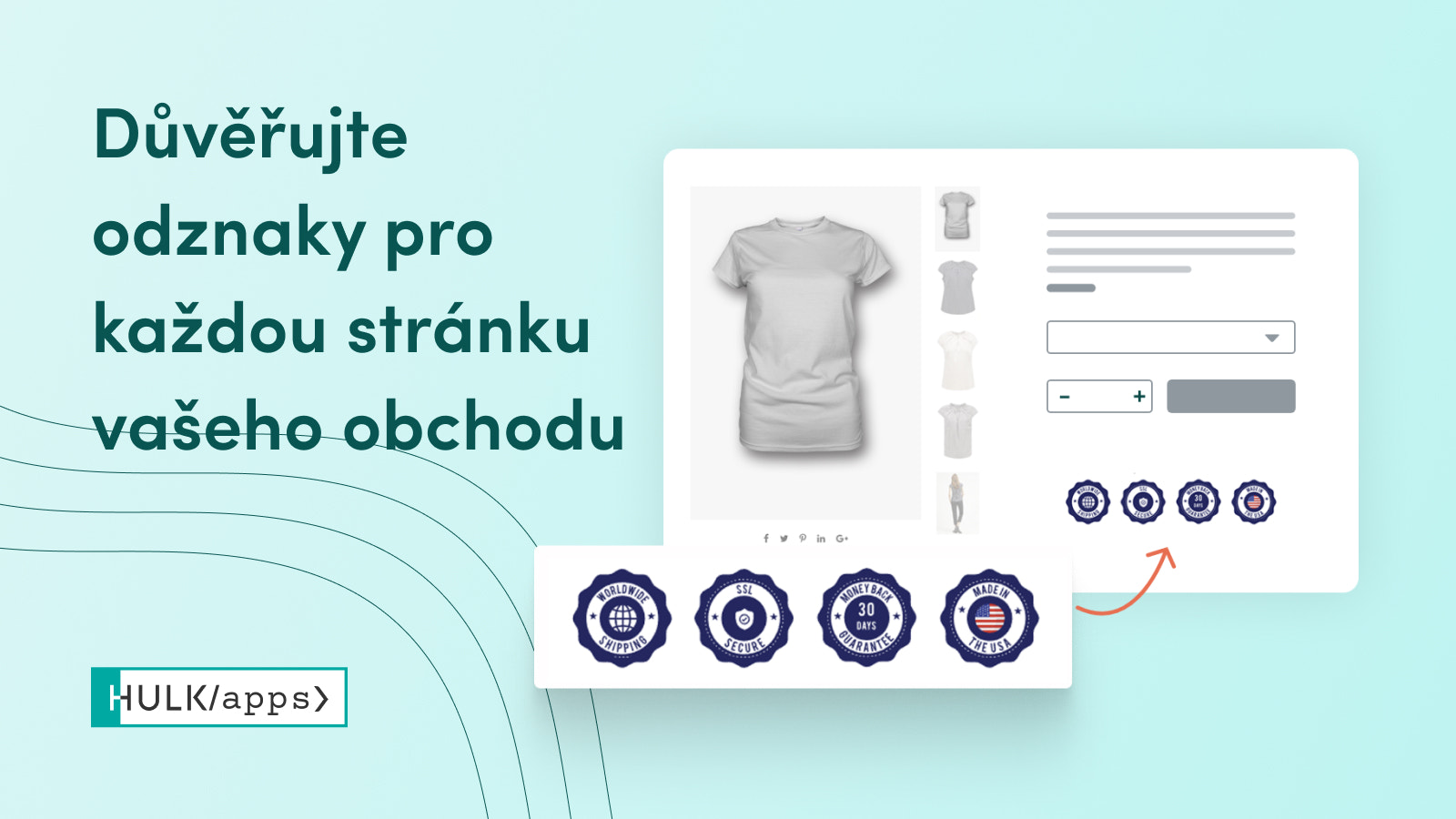 Aplikace Shopify Trust Badge Master od HulkApps