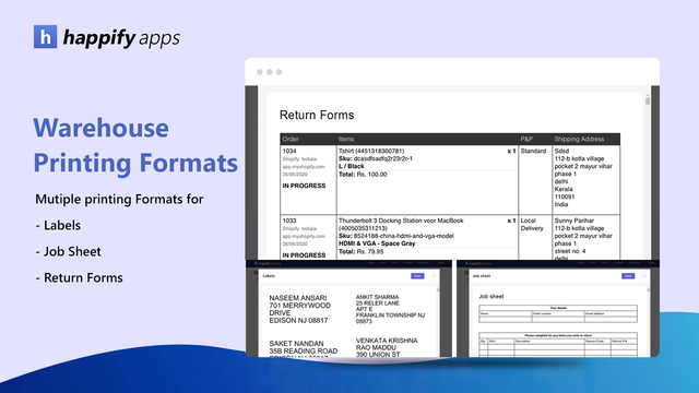 Printing formats