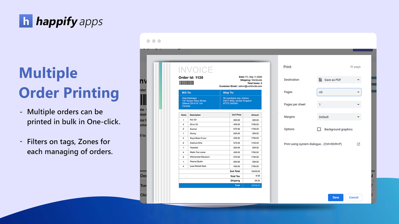 Multiple Invoice Printing