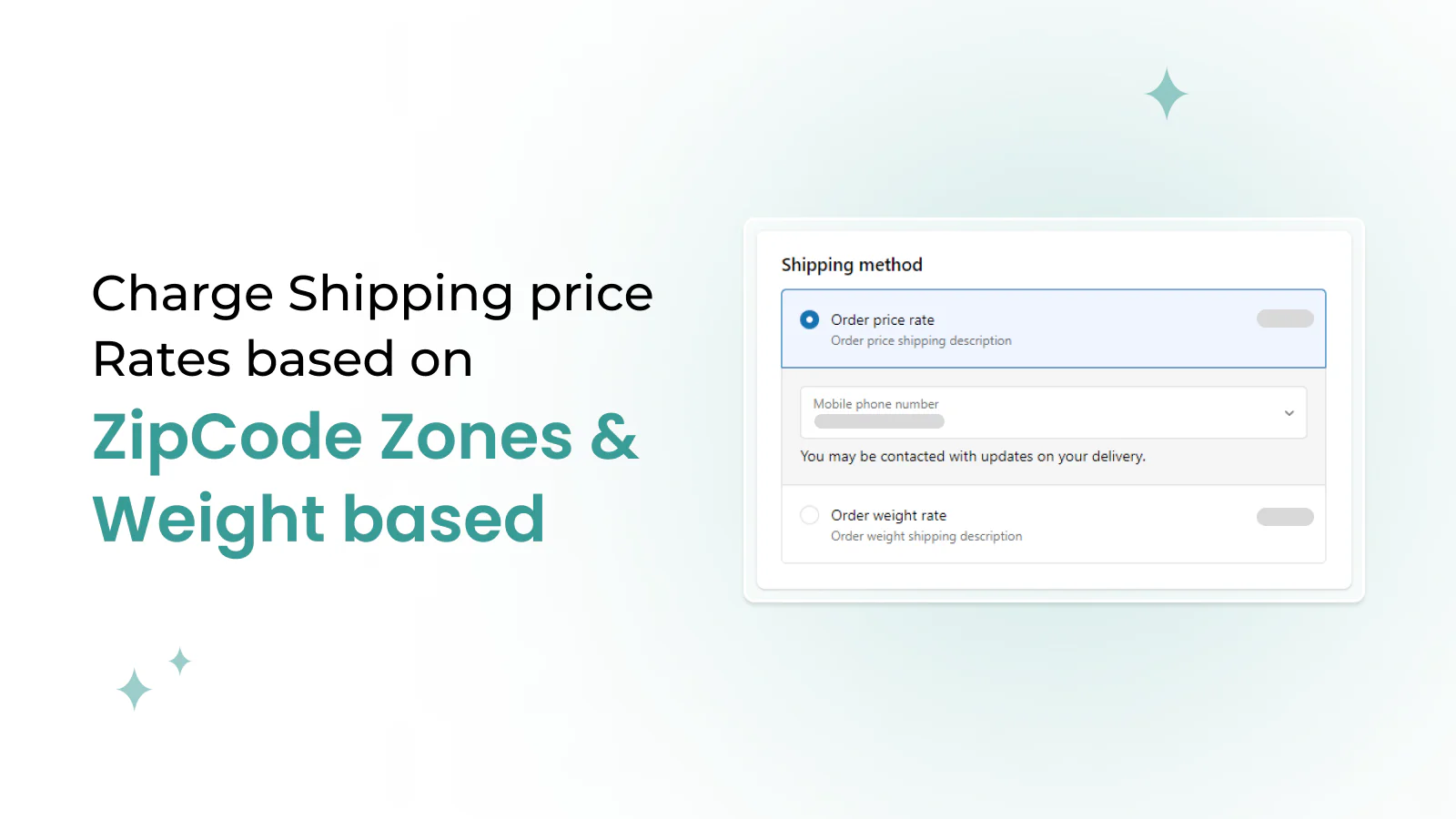 shipping rates base on weight rules