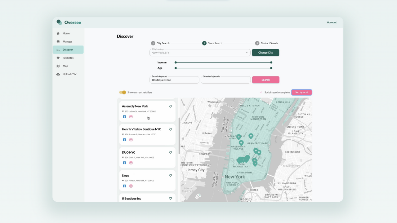 An image of a dashboard showing a map of New York.