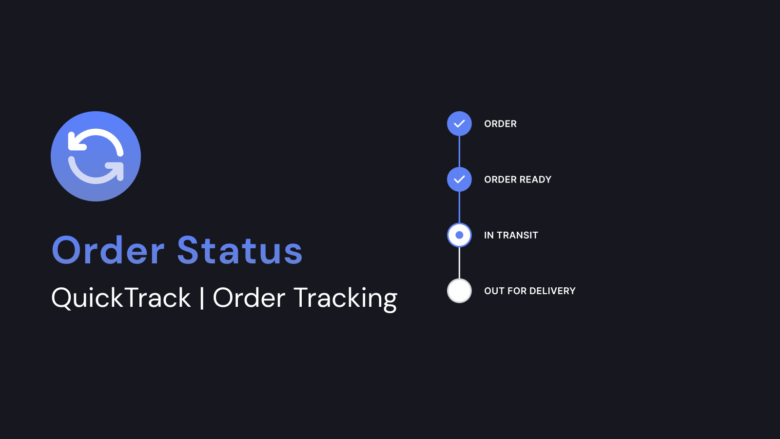 Order Status home page