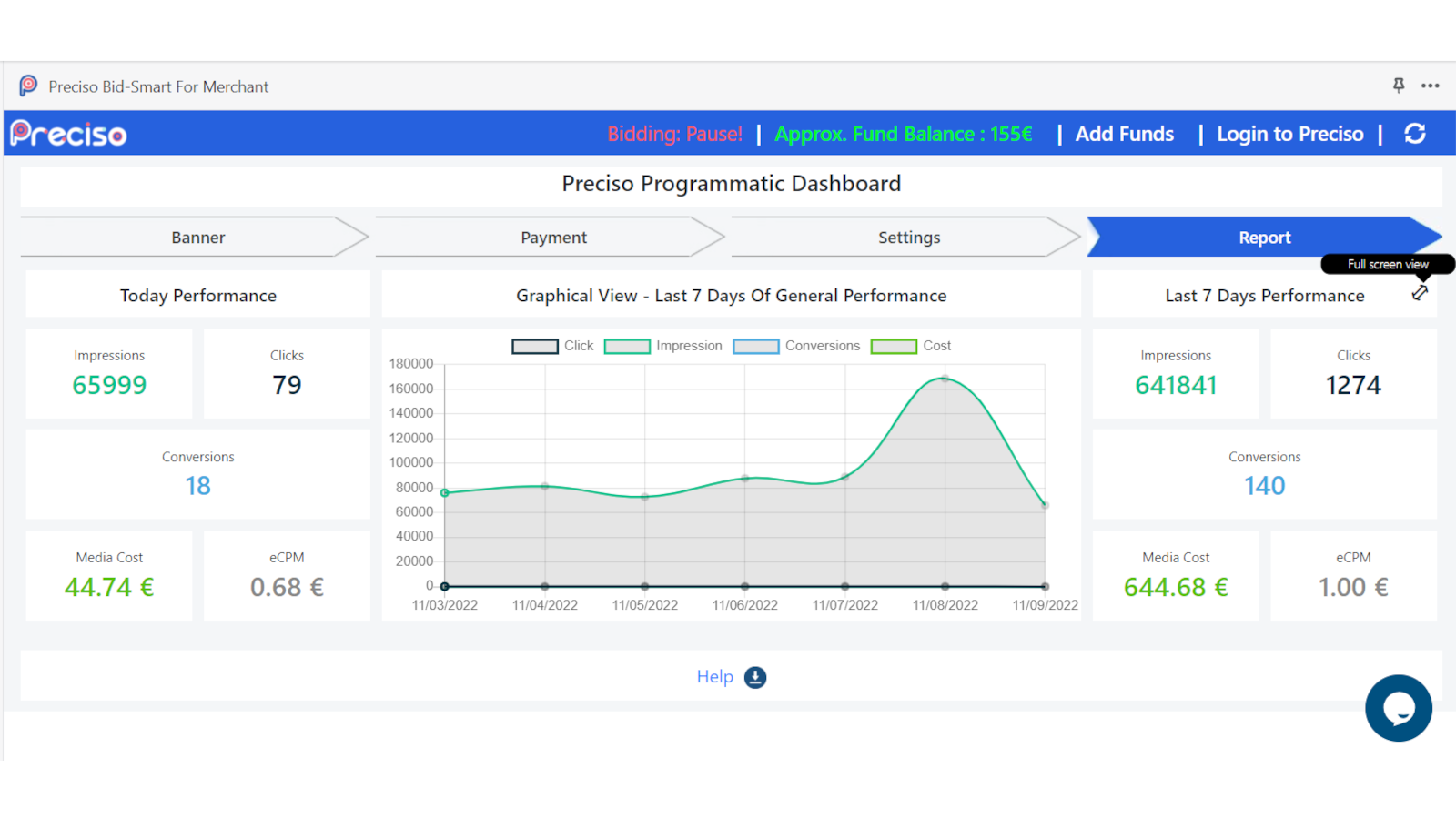 Preciso Bid‑Smart For Merchant Screenshot