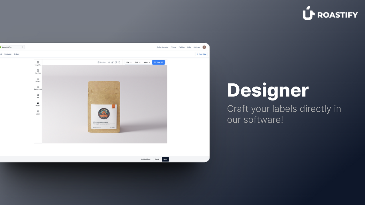 roastify label designer