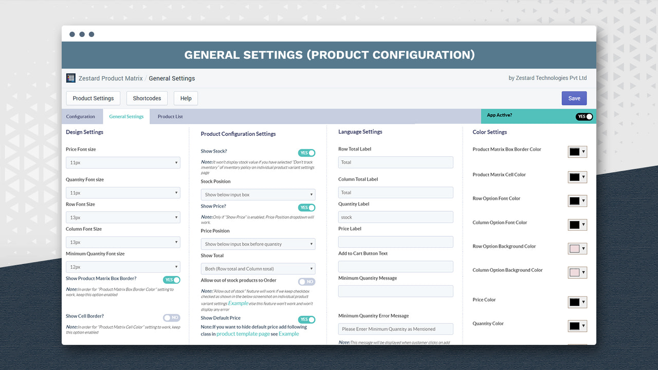 Configuraciones Generales