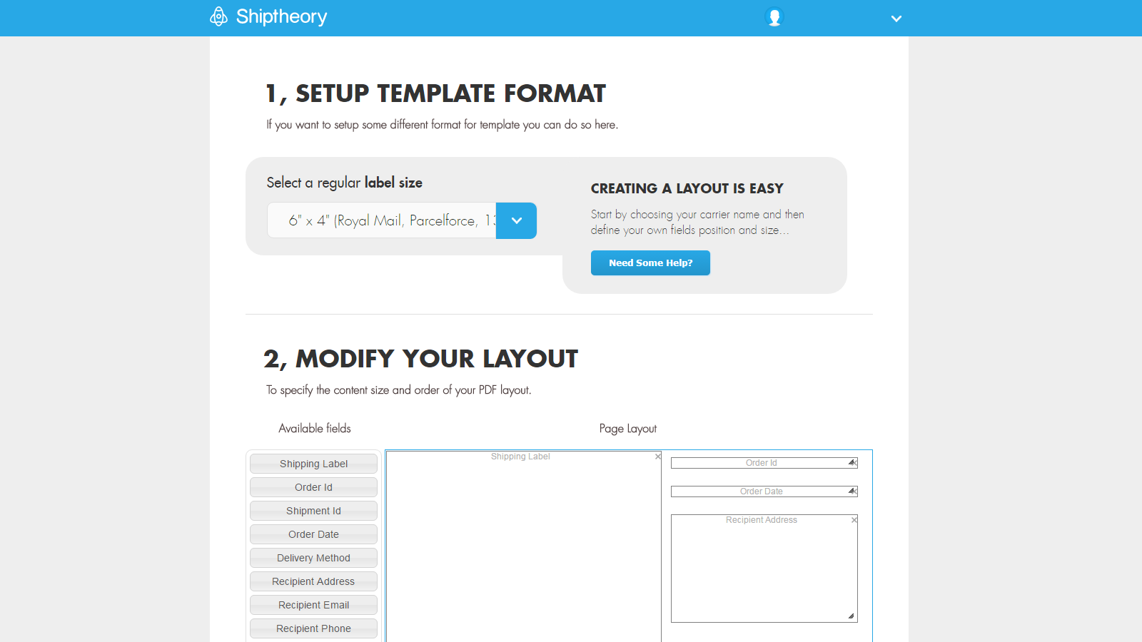 Skriv ut anpassade integrerade Royal Mail fraktetiketter från Shopify