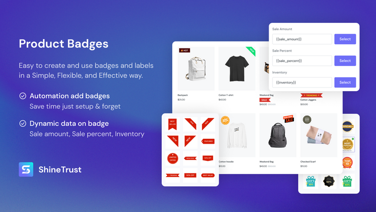 ShineTrust ‑ Product Badges Screenshot