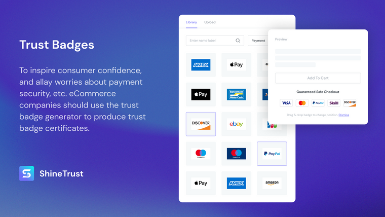 ShineTrust ‑ Product Badges Screenshot