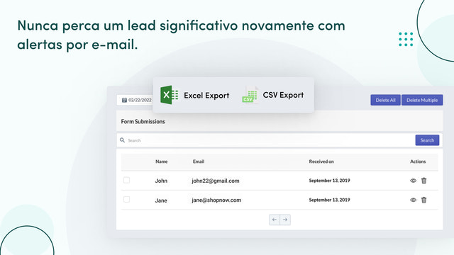 Com alertas de e-mail, nunca mais perderá um possícel cliente.