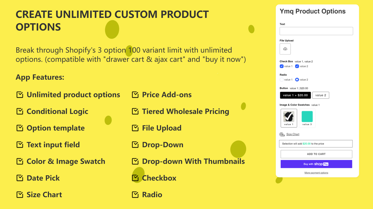 Variant Option Product Options