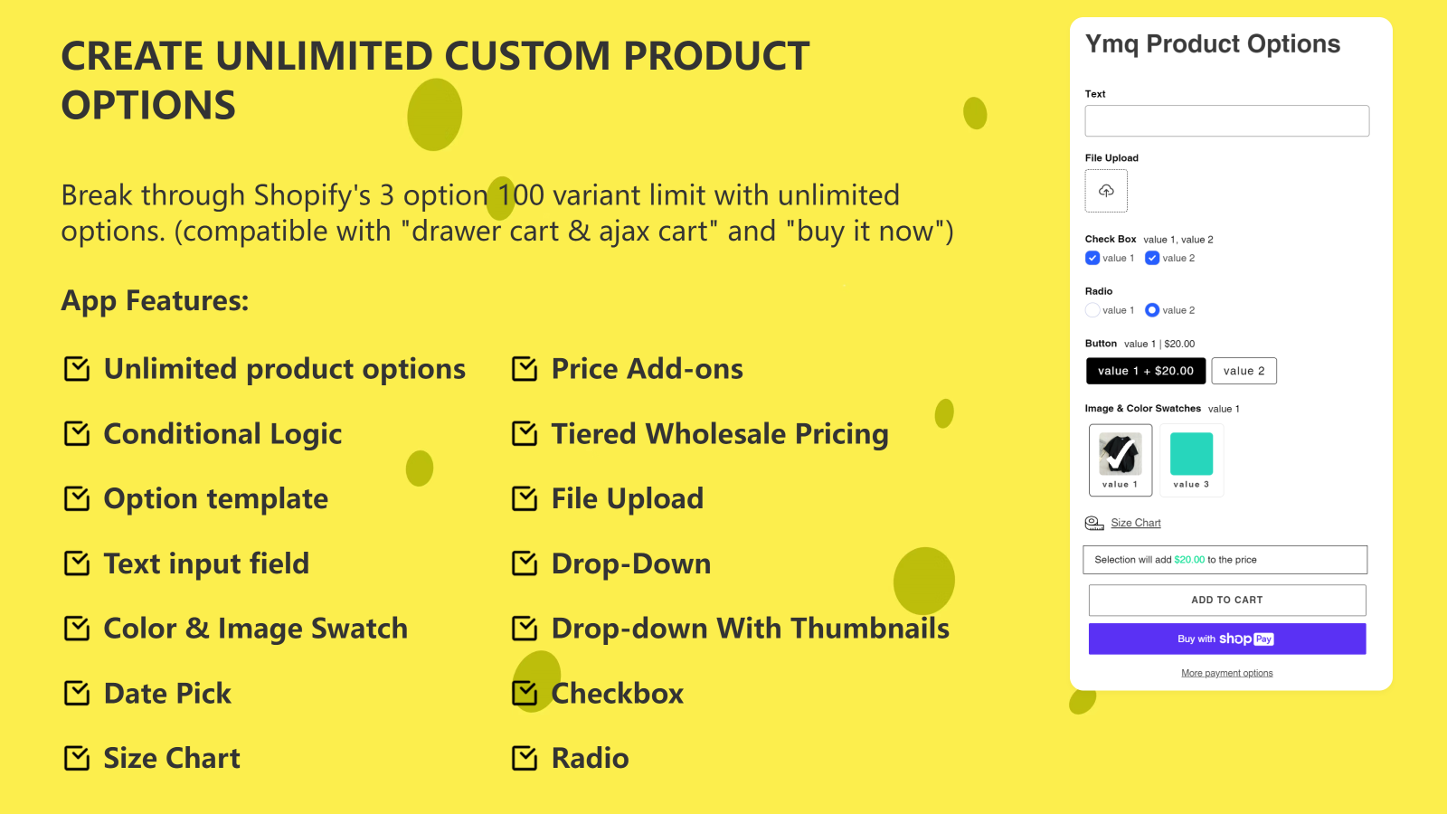 Variant Option Product Options