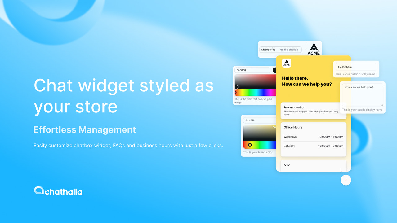 Chat widget styled as your store