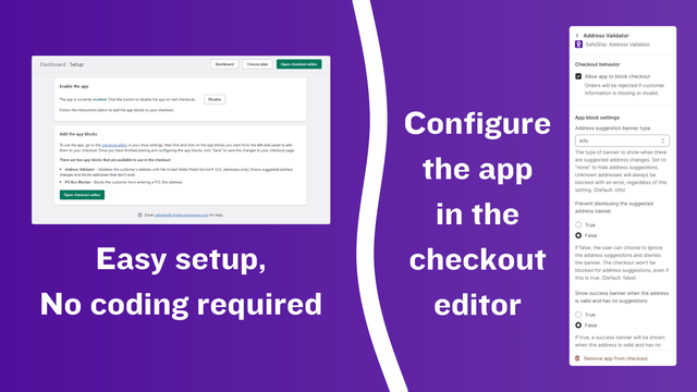 Configuración fácil, No se requiere codificación; Configurar en el editor de pago