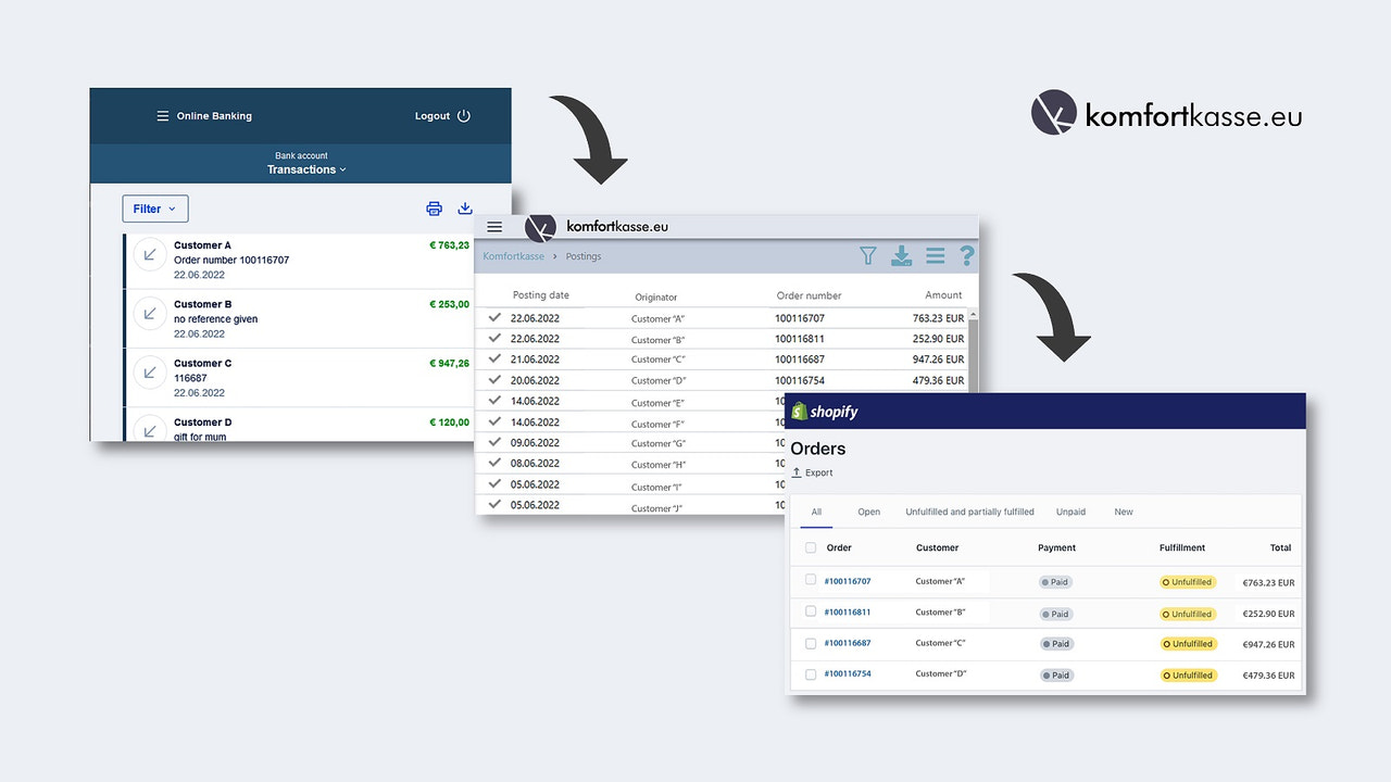 Komfortkasse offline payments Screenshot