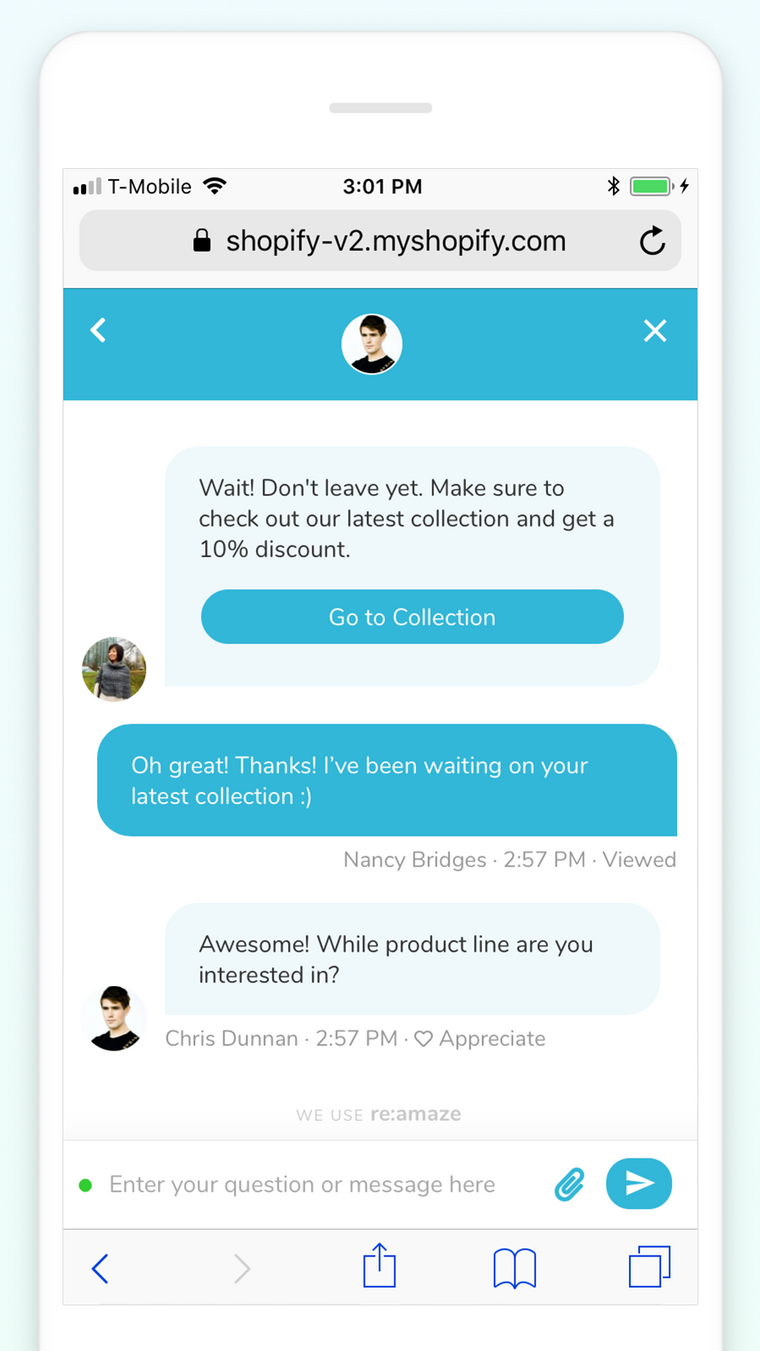 Reamaze Live Chat Helpdesk CRM Screenshot