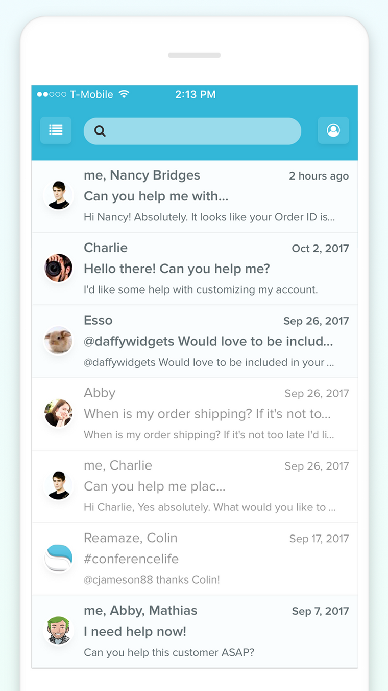 Reamaze Live Chat Helpdesk CRM Screenshot