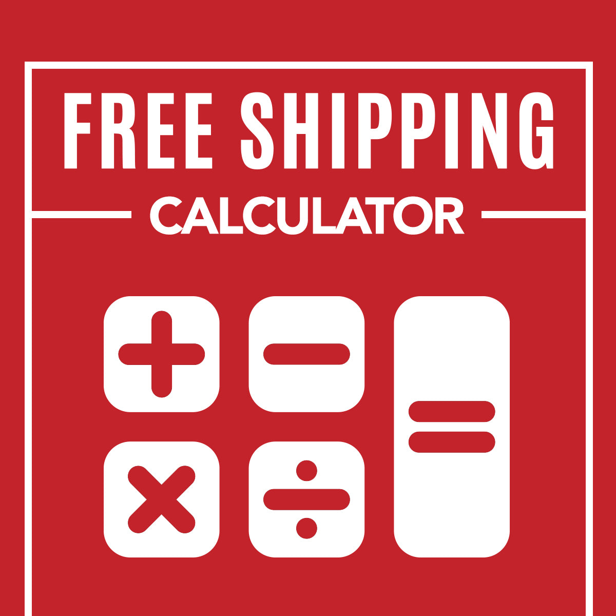 FREE Shipping calculator