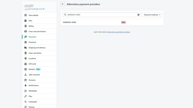 Suchen Sie ONERWAY APMS in alternativen Zahlungsanbietern