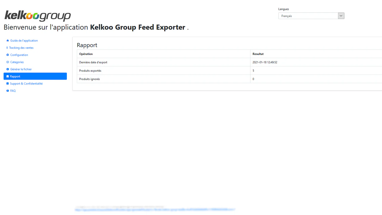 Consultez votre rapport d'export