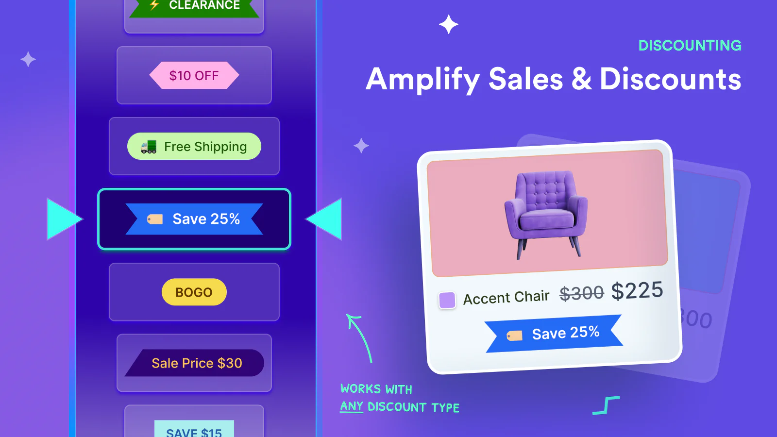 Amplify sales and discounts