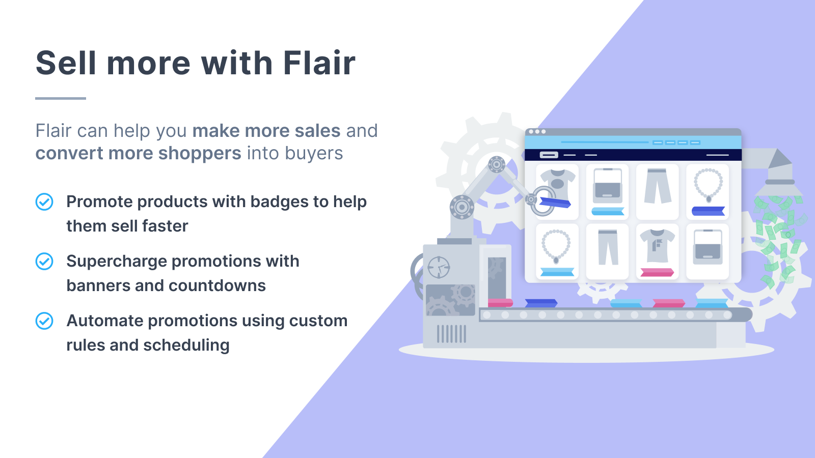 Sell more with Flair product badges