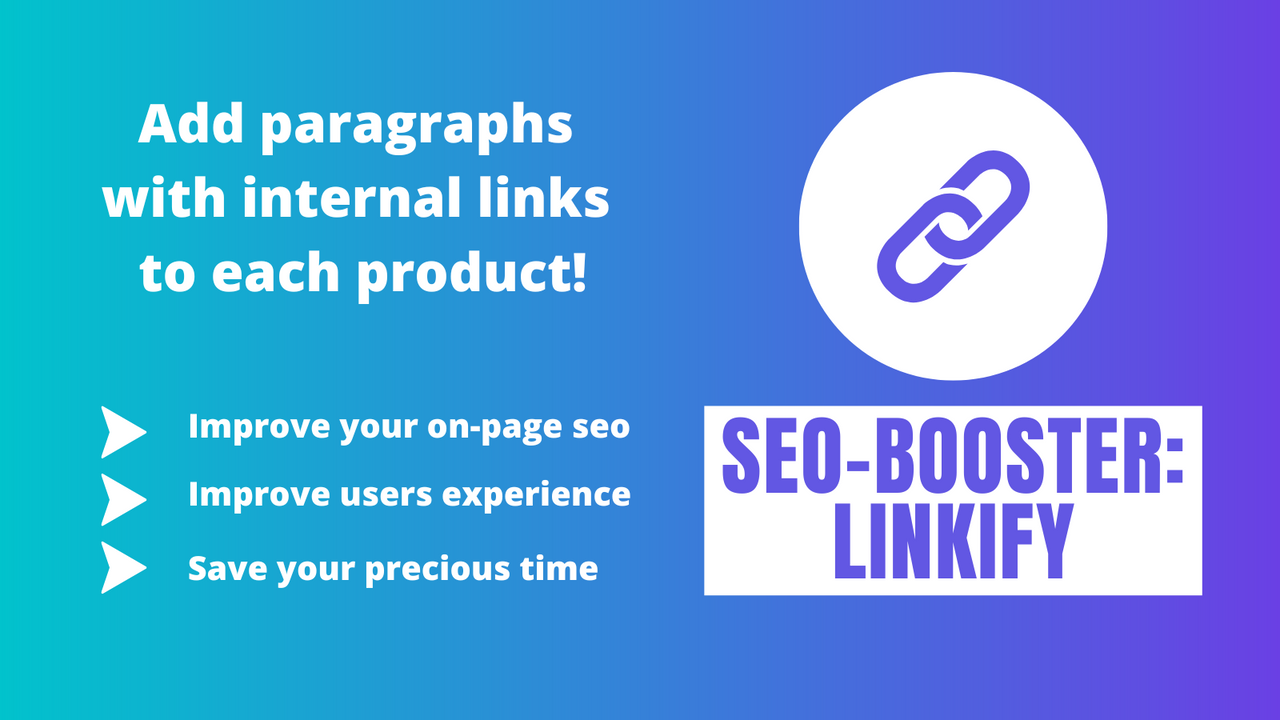Seo-Booster: Linkify. Fügen Sie Absätze mit internen Links hinzu