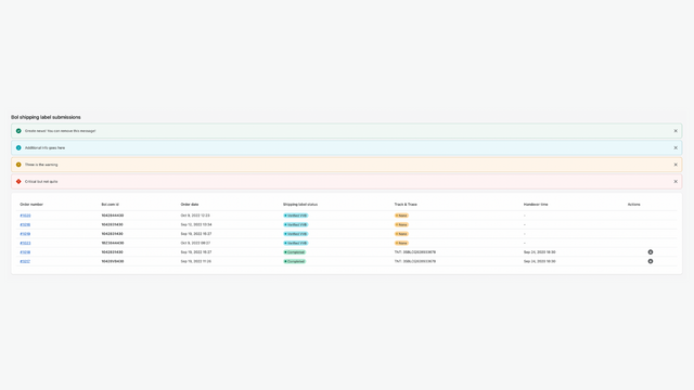 Order overview DVB