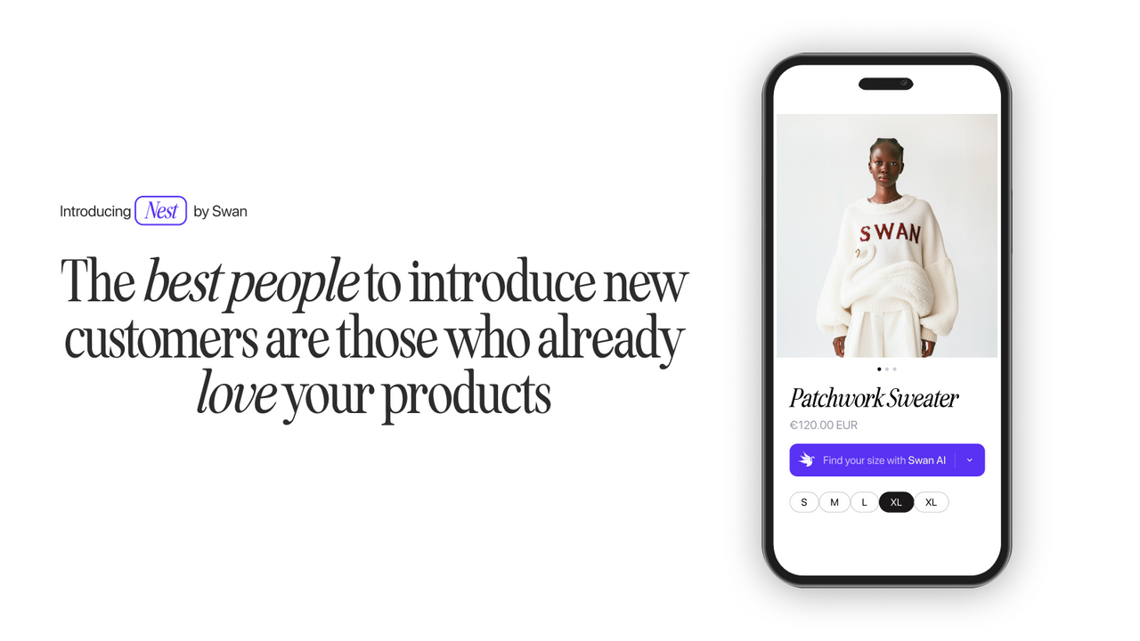Swan Nest permite a tus clientes regalar compartiendo perfiles de tallas