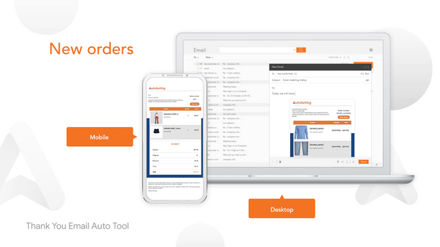 Thank You Email Auto Tool New Orders