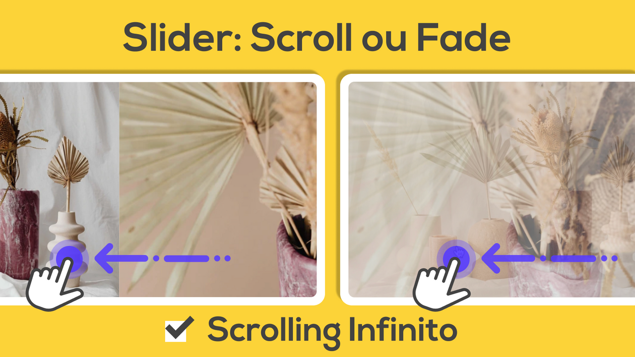 Slider: Scroll ou Fade