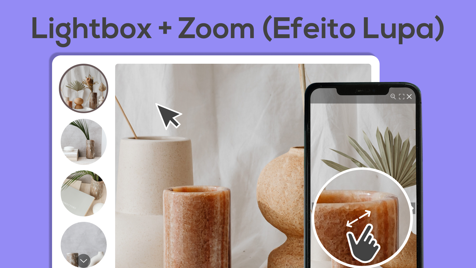 Lightbox + Zoom (Efeito Lupa)