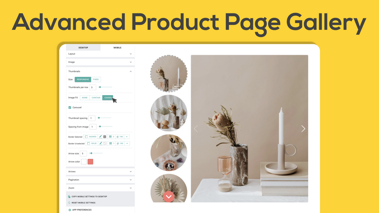 GO Product Page Gallery + Zoom Screenshot