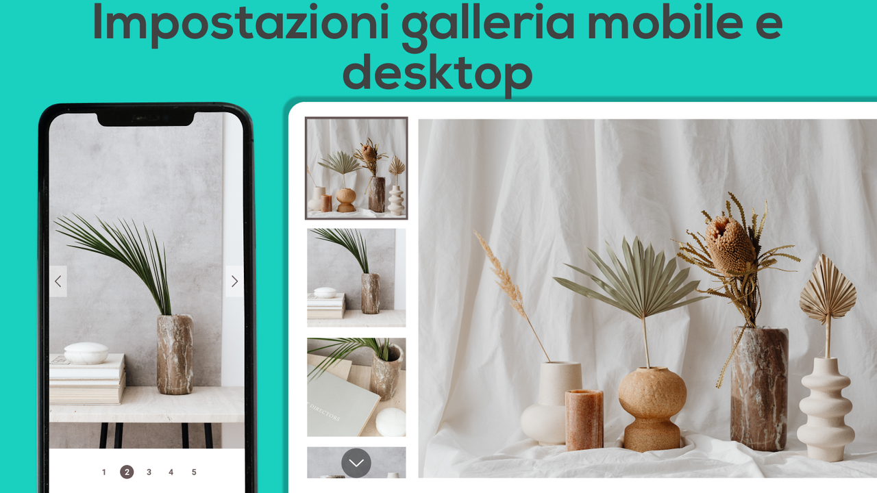 Impostazioni galleria mobile e desktop