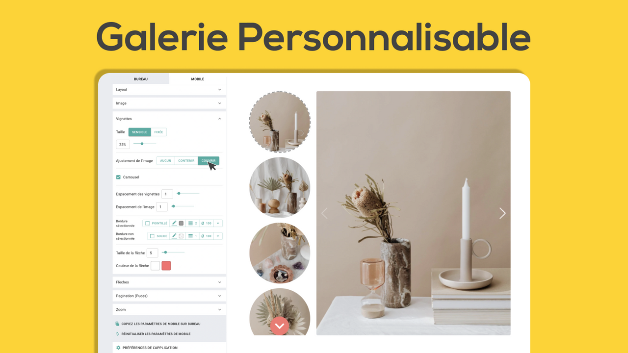 Galerie Personnalisable