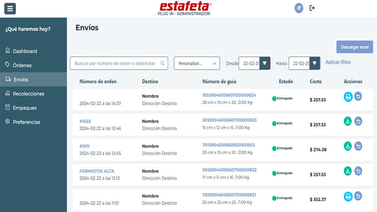 Estafeta Plug in (Oficial) Screenshot