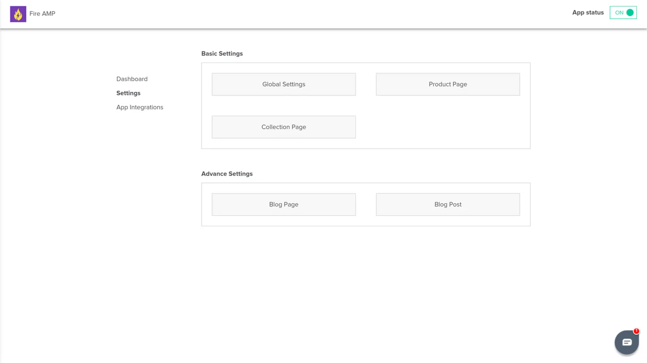 FireAMP Admin Panel voor instellingen