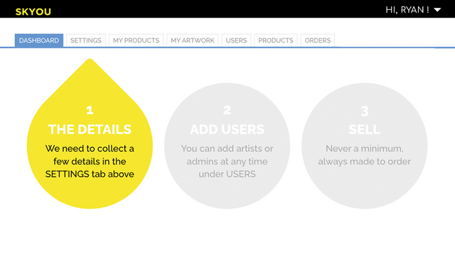 skyou bruger tilpasnings dashboard