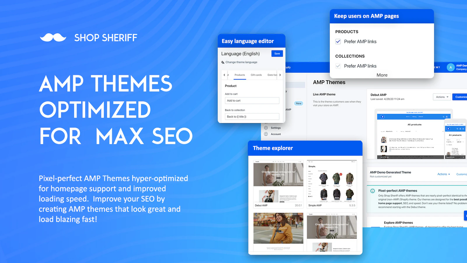 Thèmes optimisés pour le SEO AMP hautement personnalisables - pour un SEO amplifié