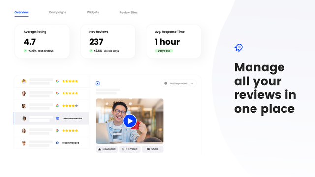 Manage all your reviews in one place with Cloutly