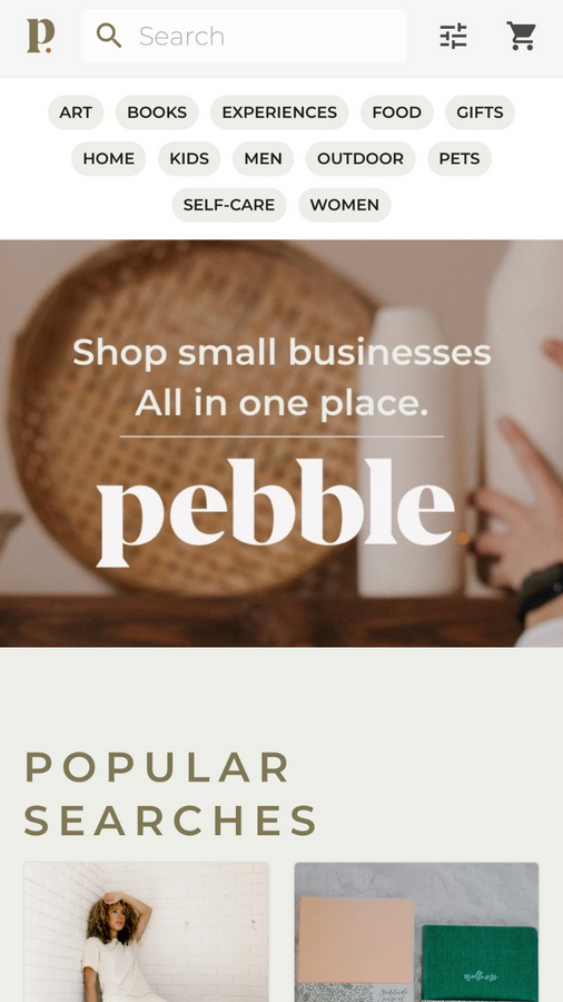 Pebble is designed mobile-first