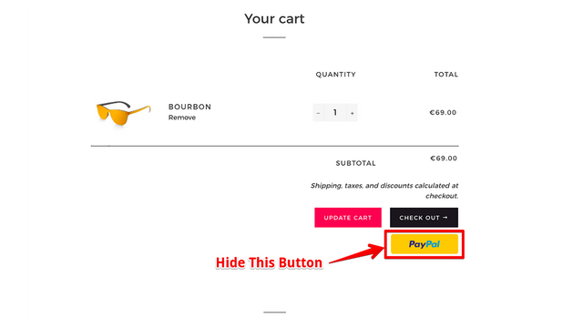 hide paypal cart