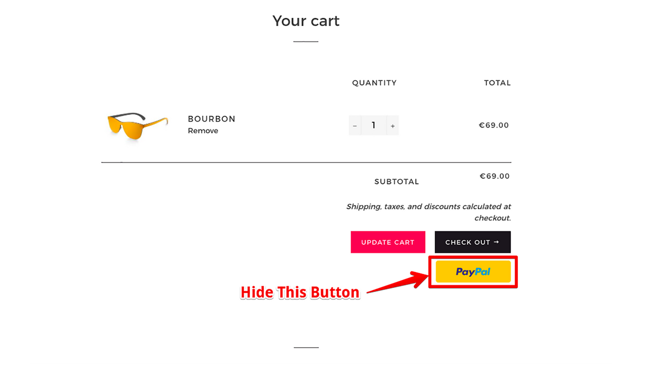 hide paypal cart