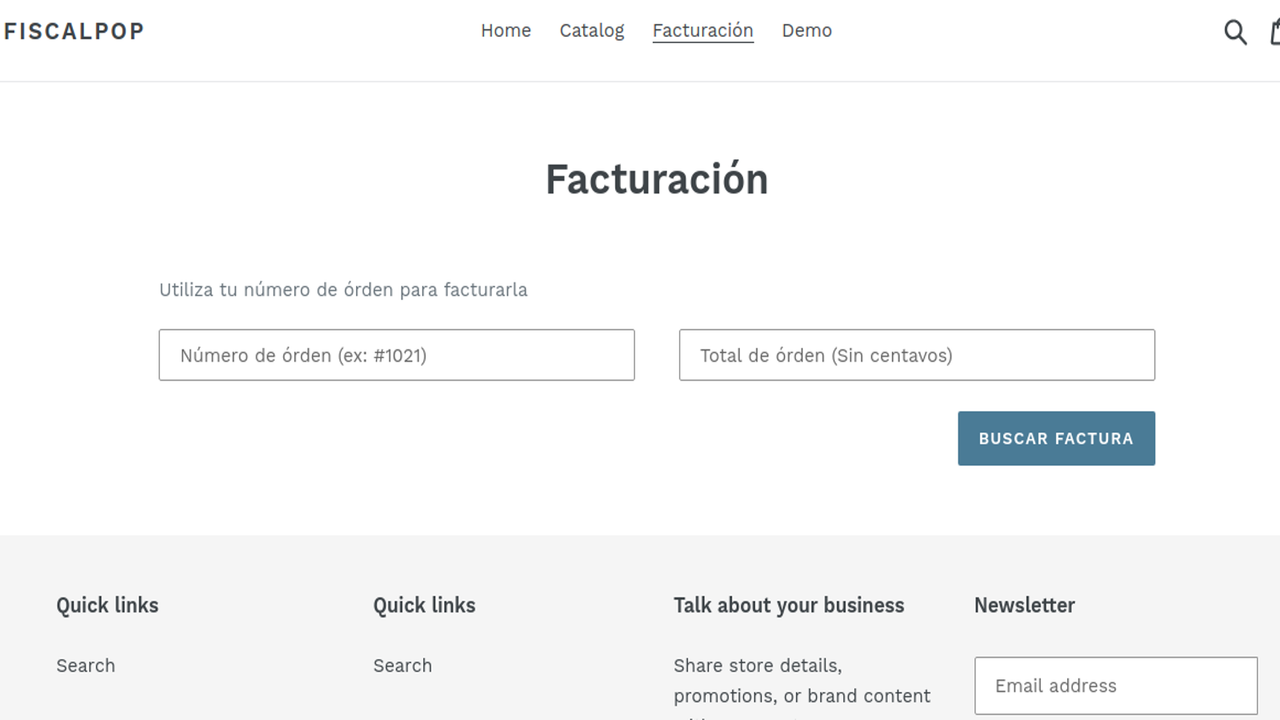 Page de facturation sur votre boutique en ligne