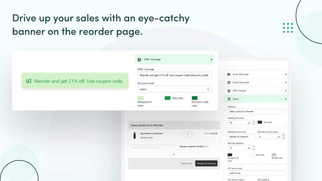 Easy Reorder for repeat purchases, Flits – Customer Account Page