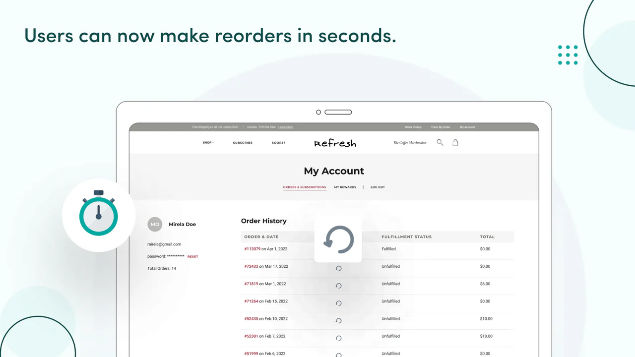 Advance Reorder - Repeat Order - Best Shopify App